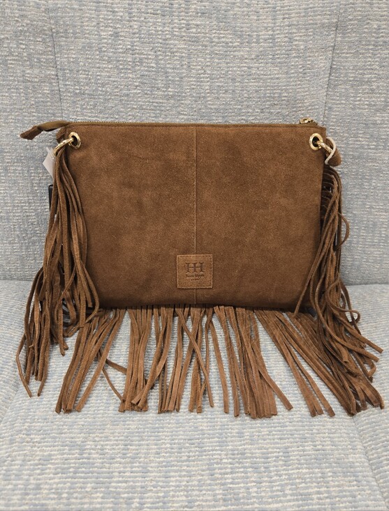 Haute Hippie Handbags - NEW Haute Hippie Brown Suede Fringe Handbag